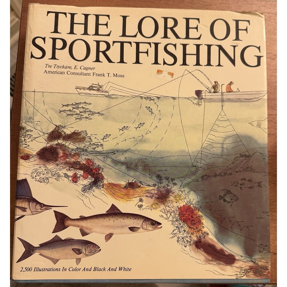 Vintage Book The Lore of Sportfishing by Tre Tryckare 1976 1st Edition RARE